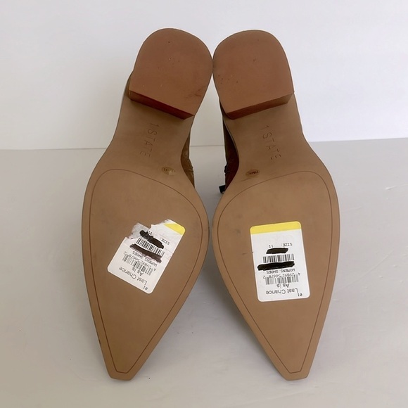 1. State Women's Kelte Pointed Toe Brown Leather Bootie Shoes Size 11M NWT - Picture 7 of 7